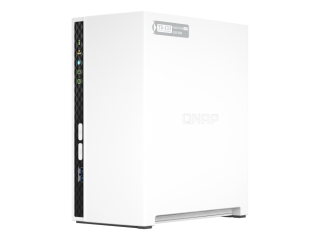 QNAP NAS QNAP 3.5インチHDD 4TB(2TBx2)/1GbE LAN/2GBメモリー QNAP  TS-233/WD20EFPX/4TB HDDを最大2台搭載可能なQNAP製「NAS(Network Attached  Storage)」ネットワーク接続HDD。最大16TBまでのBTOカスタマイズに対応。 - 製品詳細 | パソコンSHOPアーク（ark）