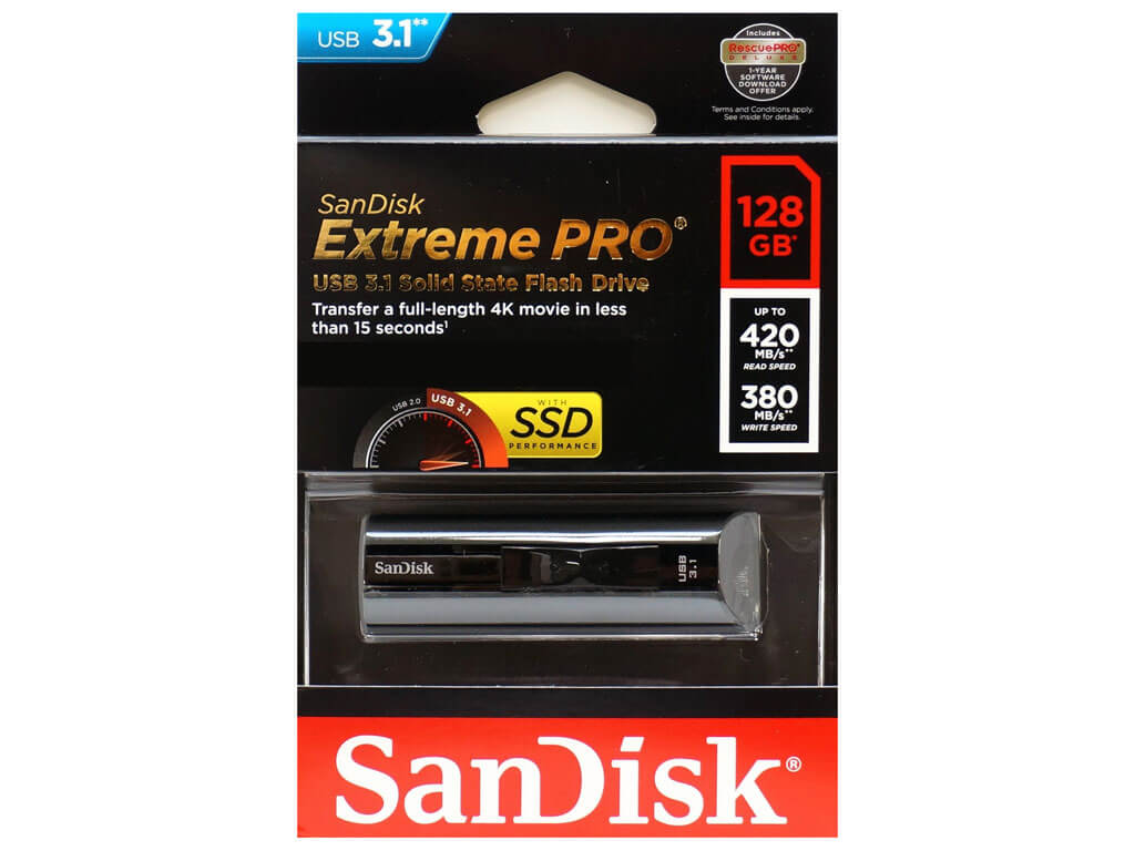 SanDisk SDCZ880-128G-G46 Extreme Pro USBフラッシュメモリ 128GB USB3.1対応  [並行輸入海外パッケージ品] - 製品詳細 | パソコンSHOPアーク（ark）