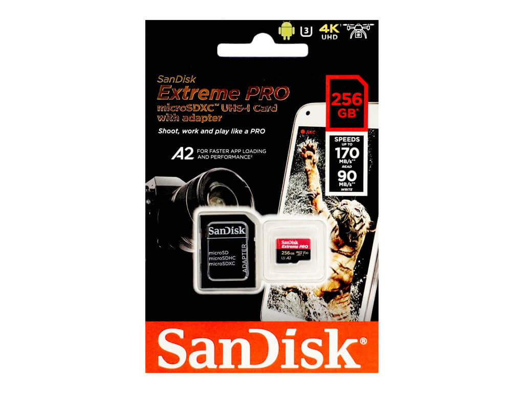 SanDisk SDSQXCZ-256G-GN6MA Extreme Pro MicroSDXCカード 256GB A2対応  [並行輸入海外パッケージ品] - 製品詳細 | パソコンSHOPアーク（ark）