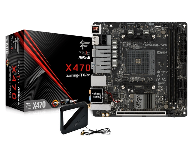 ASRock Fatal1ty X470 Gaming-ITX/ac AMD 400シリーズ Socket AM4対応 AMD X470チップ