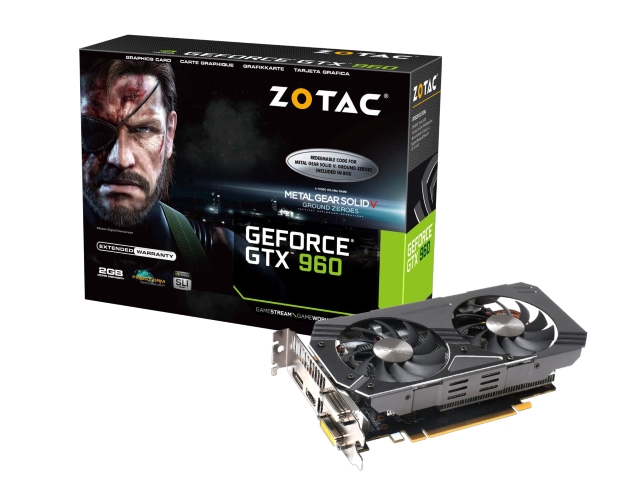 ZOTAC ZT-90306-10J (GeForce GTX 960 METAL GEAR SOLID V) GeForce GTX 960 2GB  128-bit GDDR5 PCI Express対応ビデオカード - 製品詳細 | パソコンSHOPアーク（ark）