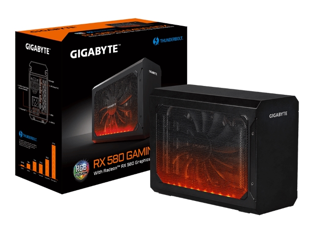 GIGABYTE GV-RX580IXEB-8GD (RX 580 Gaming Box) RADEON RX 580搭載 Thunderbolt™  3 接続 外付けグラフィックスボックス - 製品詳細 | パソコンSHOPアーク（ark）