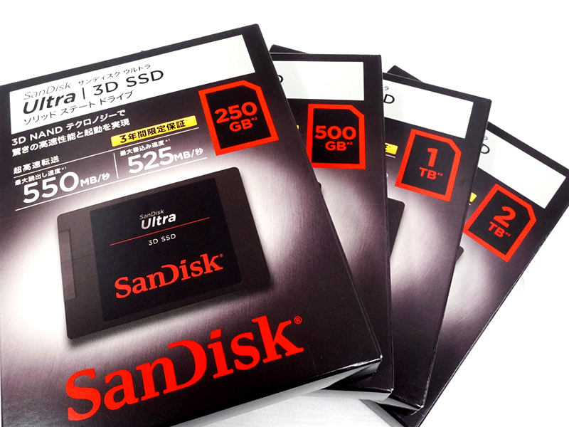 SanDiskからも64層3D TLC NAND採用2.5インチSATA SSD 「Ultra 3D SSD」シリーズが販売開始 | Ark Tech  and Market News Vol.3001587