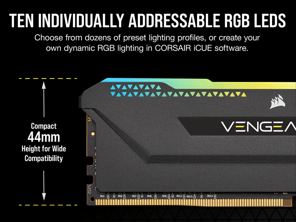 ややロープロファイル化、高さ44mm設計のRGBライトバー実装ヒートシンク搭載DDR4 OCメモリー「Vengeance RGB PRO  SL」シリーズ登場 | Ark Tech and Market News Vol.3003480