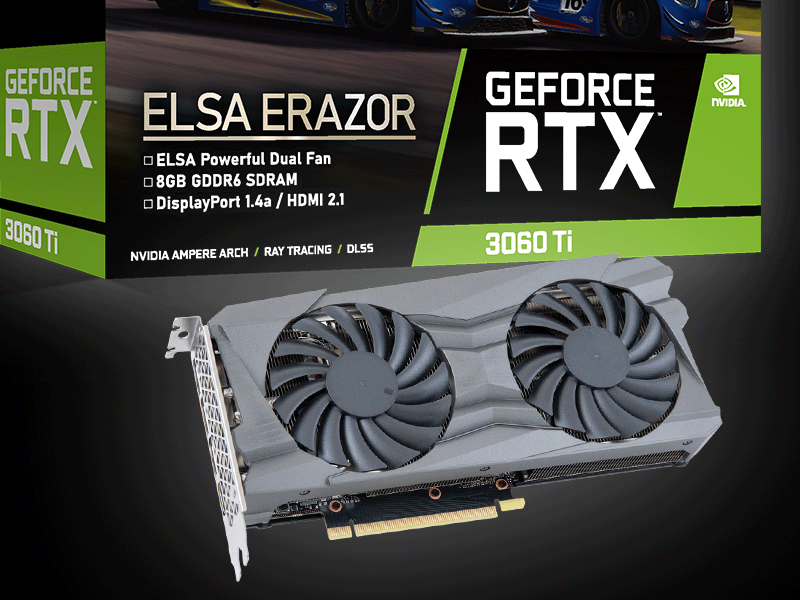 ELSAグラフィックボード　GeForce RTX 3060 Ti 8GB
