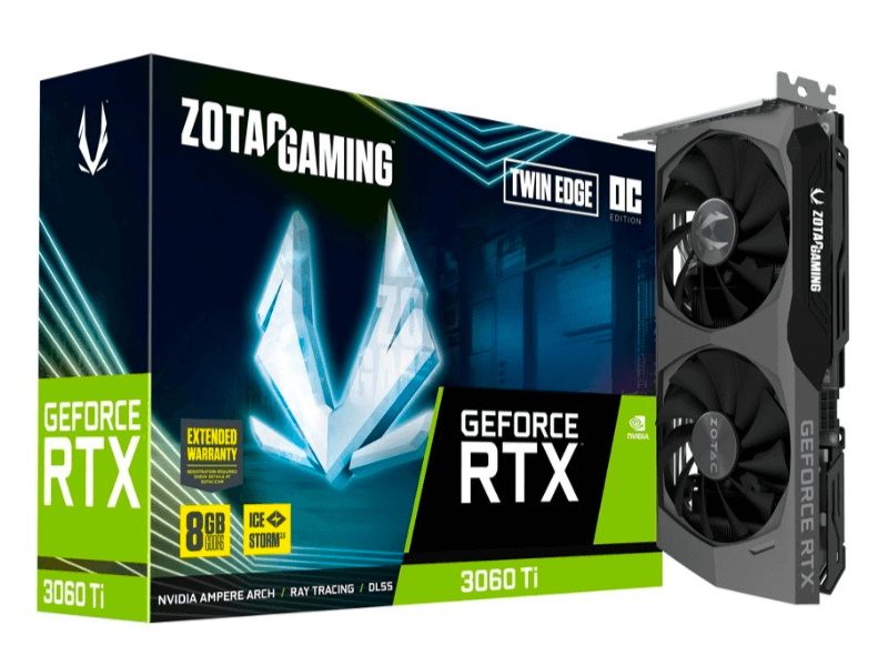 ZOTACからセミファンレスでデュアルファン採用の RTX3060Ti OC仕様の