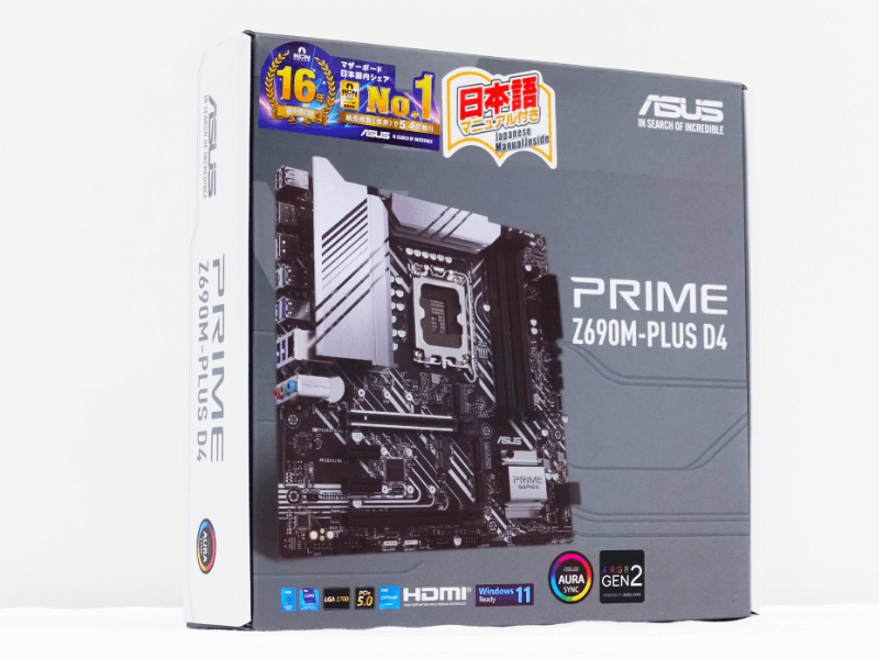 ASUS製　ATXマザーボード　PRIME Z690-P D4　LGA1700 元箱あり
